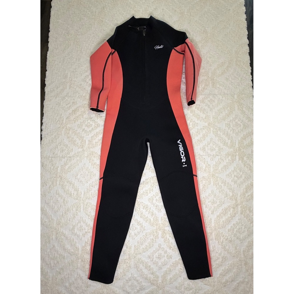 Herto Vigor-I Full Body Wetsuit Black Coral 10 Kids Surfing Swimming Thermal